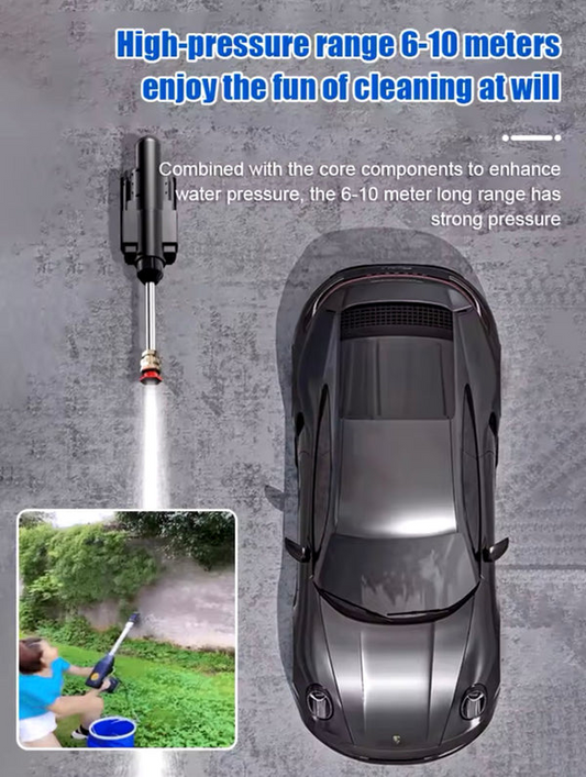 🚗💦 مسدس غسيل السيارات ببطاريتين – قوة تنظيف عالية أينما كنت!
